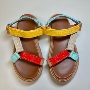 Tory Burch Platform Colorful Espadrille Strappy Sandals